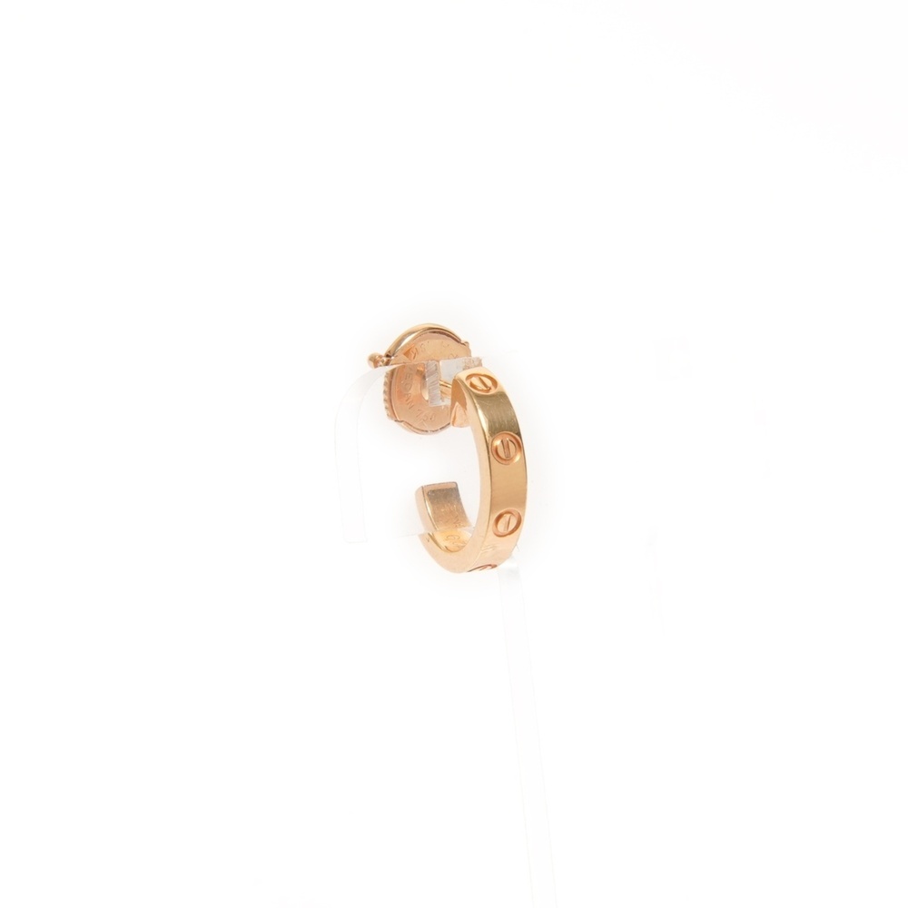 Cartier Love Small Hoop Earrings, 18K 750 Pink Gold - Picture 3 of 9